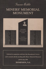 Miners' Memorial Monument : souvenir booklet