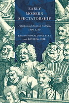 Image for Early Modern Spectatorship: Interpreting English Culture, 1500-1780 Early Modern Spectatorship: Interpreting English Culture, 1500-1780