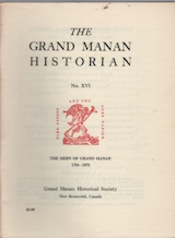 Image for THE SHIPS OF GRAND MANAN, 1784-1972 THE SHIPS OF GRAND MANAN, 1784-1972