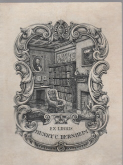 Bookplate; Ex Libris, Henry C Bernheim; designed by Edwin Davis French; 1851-1906