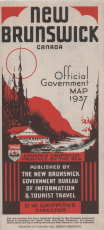 Image for NEW BRUNSWICK CANADA, Official Government Map 1937 NEW BRUNSWICK CANADA, Official Government Map 1937