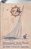 Image for INTERNATIONAL YACHT RACES OFF NEWPORT, RHODE ISLAND; September, 1954; DINNER MENU INTERNATIONAL YACHT RACES OFF NEWPORT, RHODE ISLAND; September, 1954; DINNER MENU