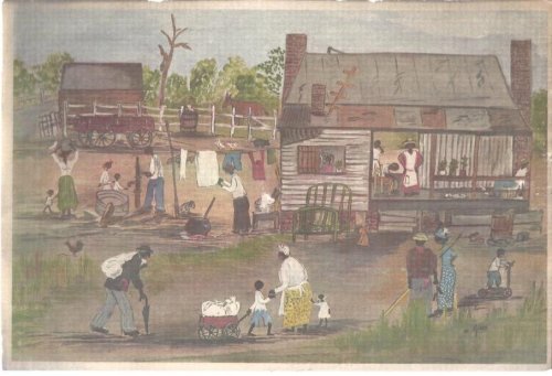 Print: American Primitive Oil Painting by Gina (Print from the 1920s or 1930s)