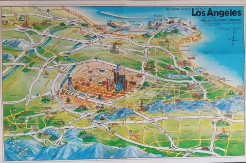 Image for An Unusual View of Greater Los Angeles Presented by Atlantic Richfield Company (Wall Map) An Unusual View of Greater Los Angeles Presented by Atlantic Richfield Company (Wall Map)