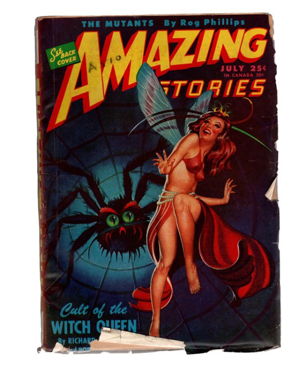 Image for AMAZING STORIES, JULY 1946. Cult of the Witch Queen by Richard S. Shaver. Cover Art by Walter Parke. RARE COLLECTIBLE PULP MAGAZINE. AMAZING STORIES, JULY 1946. Cult of the Witch Queen by Richard S. Shaver. Cover Art by Walter Parke. RARE COLLECTIBLE PULP MAGAZINE.