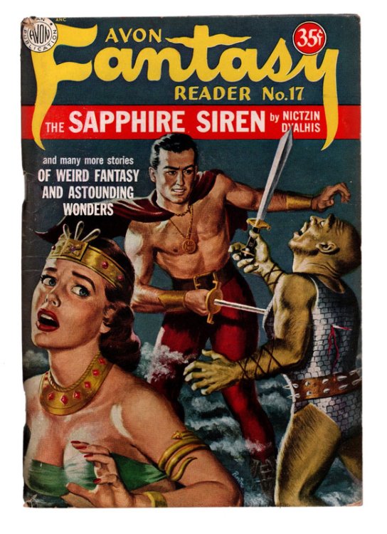 Image for AVON FANTASY READER NO. 17 The Sapphire Siren by Nictzin Dyalhis. COLLECTIBLE PULP MAGAZINE 1951. AVON FANTASY READER NO. 17 The Sapphire Siren by Nictzin Dyalhis. COLLECTIBLE PULP MAGAZINE 1951.
