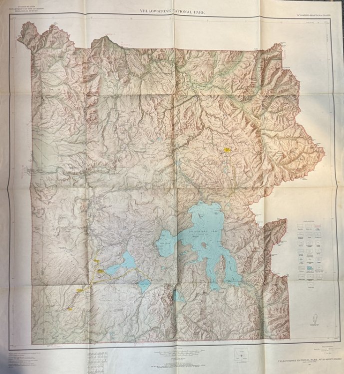 Yellowstone National Park Geographical Survey Map