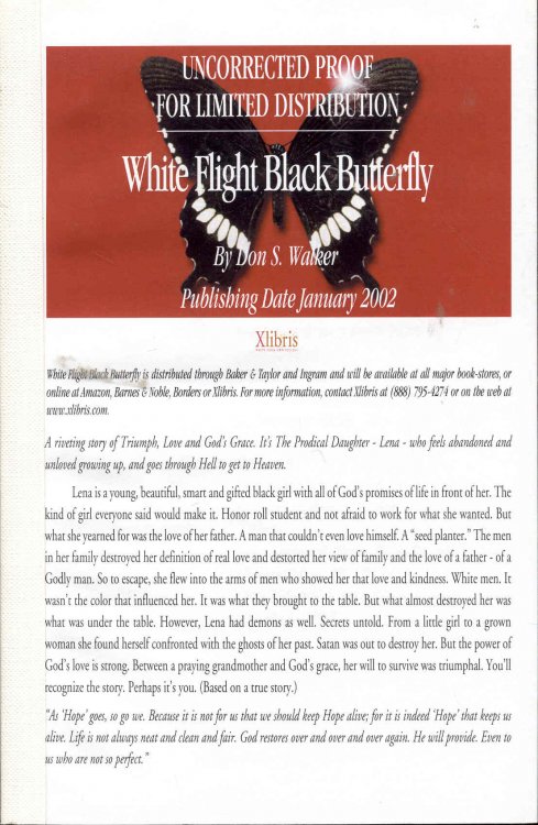 Image for White Flight Black Butterfly White Flight Black Butterfly