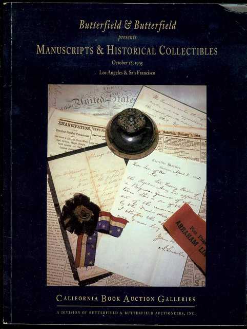 Manuscripts & Historical Collectibles (Wednesday, October 18, 1995)