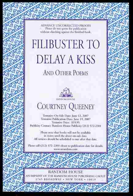 Image for Filibuster to Delay a Kiss: And Other Poems Filibuster to Delay a Kiss: And Other Poems