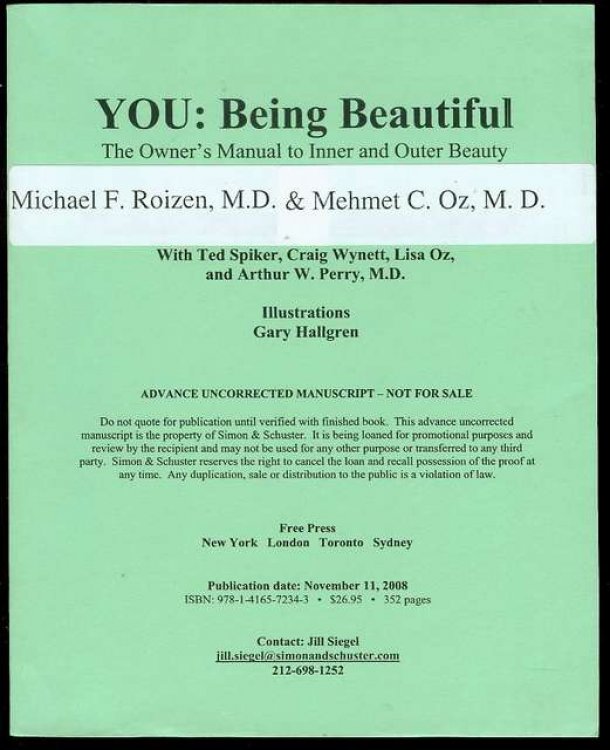 Image for YOU: Being Beautiful (The Owner's Manual to Inner and Outer Beauty) YOU: Being Beautiful (The Owner's Manual to Inner and Outer Beauty)