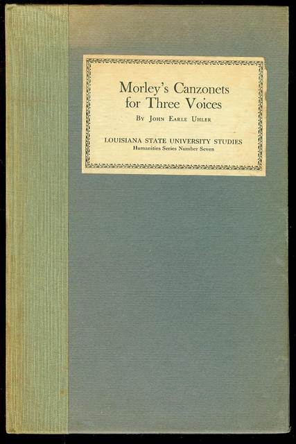 Image for Morley's Canzonets for Three Voices Morley's Canzonets for Three Voices
