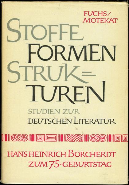 Image for Stoffe, Formen, Strukturen: Studien zur Deutschen Literatur Stoffe, Formen, Strukturen: Studien zur Deutschen Literatur