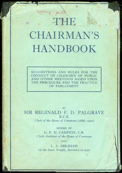 Image for The Chairman's Handbook The Chairman's Handbook
