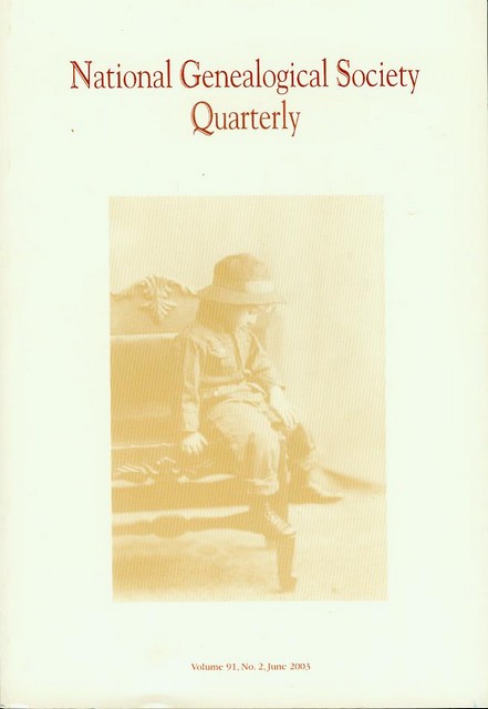 Image for National Genealogical Society Quarterly (Vol. 91, No. 2, June 2003) National Genealogical Society Quarterly (Vol. 91, No. 2, June 2003)
