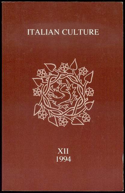 Image for Italian Culture (Volume XII, 1994) Italian Culture (Volume XII, 1994)