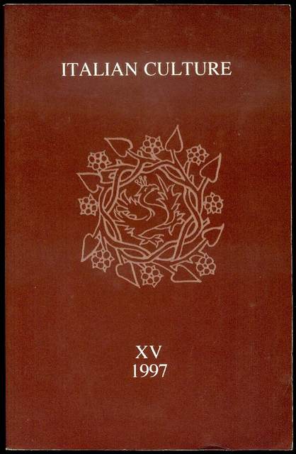 Image for Italian Culture (Volume XV, 1997) Italian Culture (Volume XV, 1997)