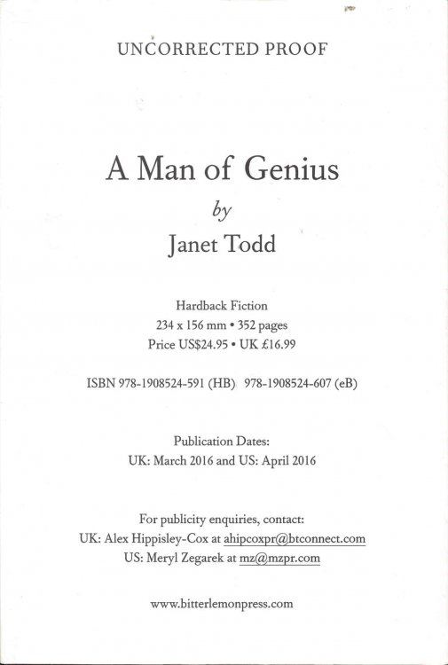 Image for A Man of Genius A Man of Genius