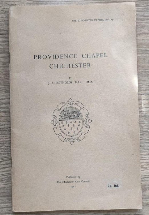 Image for Providence Chapel, Chichester (The Chichester Papers, No 19) Providence Chapel, Chichester (The Chichester Papers, No 19)