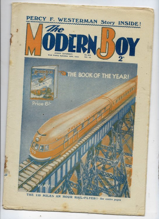 Image for The Modern Boy No. 295 Vol. 12 - 30/09/1933 (30th Sept.1933) - Containing W E Johns Complete Story - Biggles Day Off! The Modern Boy No. 295 Vol. 12 - 30/09/1933 (30th Sept.1933) - Containing W E Johns Complete Story - Biggles Day Off!
