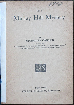 Image for The Murray Hill Mystery. The Murray Hill Mystery.