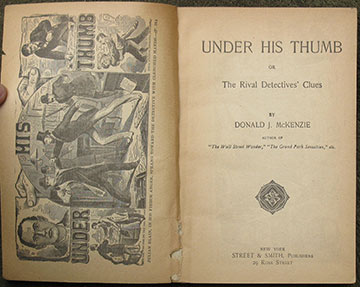 Image for Under His Thumb or The Rival Detectives' Clues. Under His Thumb or The Rival Detectives' Clues.