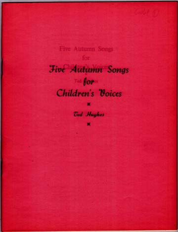 Image for Five Autumn Songs for Children's Voices. Five Autumn Songs for Children's Voices.