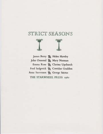 Image for Strict Seasons. Strict Seasons.