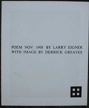 Poem Nov: 1968 By Larry Eigner. With Image By Derrick Greaves.