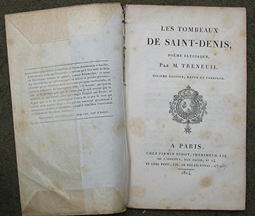 Image for Les Tombeaux de Saint-Denis, Poeme Elegiaque. Sixieme Edition, Revue et Corrigee. Les Tombeaux de Saint-Denis, Poeme Elegiaque. Sixieme Edition, Revue et Corrigee.