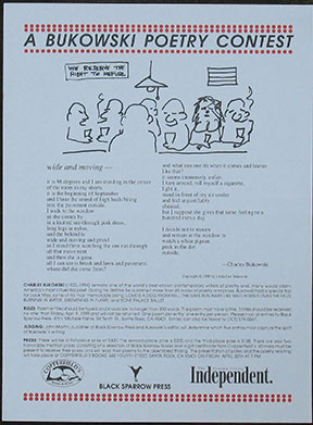 Image for A Bukowski Poetry Contest. A Bukowski Poetry Contest.