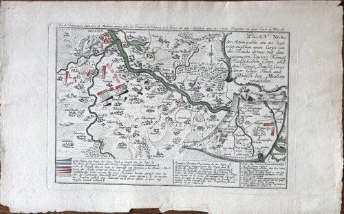 Image for Plan der Action welche am 21. Sept. 1759 zwischen einen Corps von der Reichs Armee mit dem vereinigten Kayser. Plan der Action welche am 21. Sept. 1759 zwischen einen Corps von der Reichs Armee mit dem vereinigten Kayser.