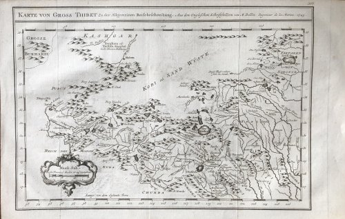 Image for Karte von Gross Thibet zu der Allgemeinen Reisebeschreibung. Aus den Englischen Schriftstellern von M. Bellin Ingenieur de la Marine 1749. Karte von Gross Thibet zu der Allgemeinen Reisebeschreibung. Aus den Englischen Schriftstellern von M. Bellin Ingenieur de la Marine 1749.