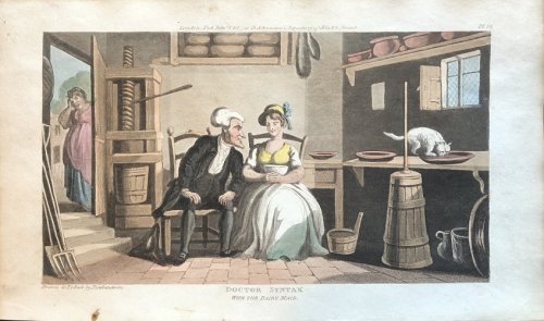 Doctor Syntax With the Dairy Maid. [From: The Tour of Doctor Syntax In Search of the Picturesque. A Poem. 7th Edition with new Plates].