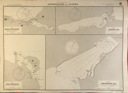 Image for America. North West Coast. Anchorages in Alaska. From the latest United States Government Charts. America. North West Coast. Anchorages in Alaska. From the latest United States Government Charts.