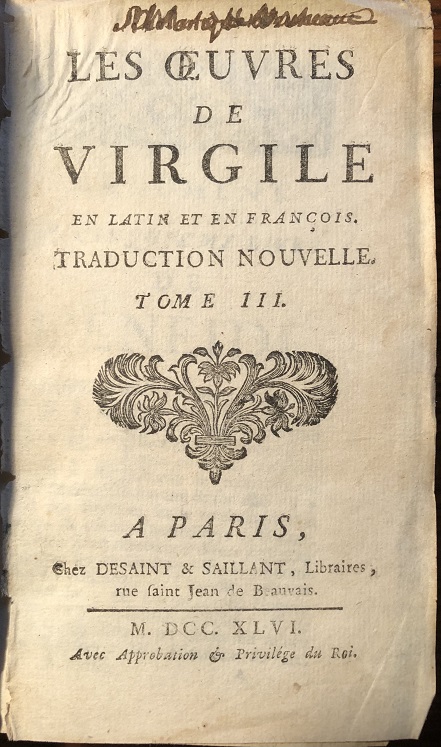 Image for Les Oeuvres de Virgile : en Latin et en Franois. Traduction Nouvelle. Les Oeuvres de Virgile : en Latin et en Franois. Traduction Nouvelle.