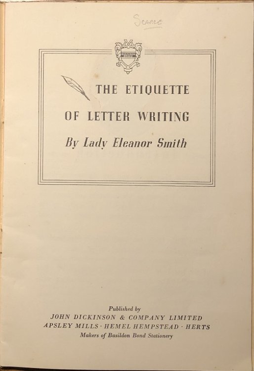Image for The Etiquette of Letter Writing. The Etiquette of Letter Writing.