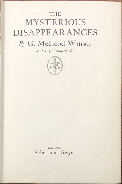Image for The Mysterious Disappearances. The Mysterious Disappearances.