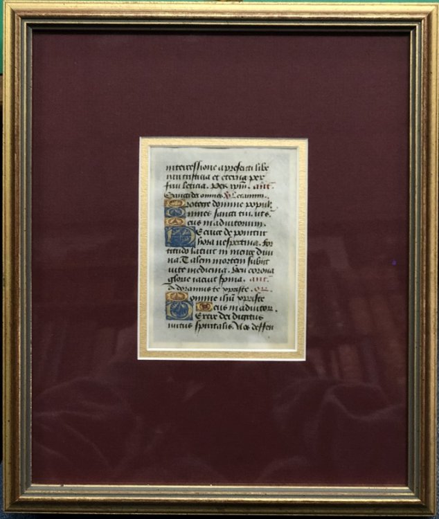 Image for An Illuminated Manuscript Leaf from a Book of Hours. An Illuminated Manuscript Leaf from a Book of Hours.