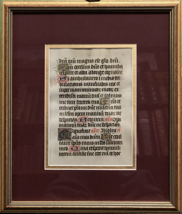 Image for An Illuminated Manuscript Leaf from a Book of Hours. An Illuminated Manuscript Leaf from a Book of Hours.