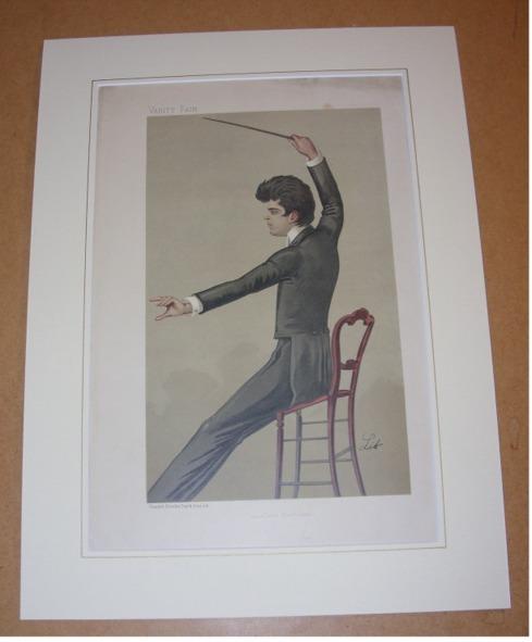 ORIGINAL LITHOGRAPH by LIB: SIGNOR PIETRO MASCAGNI, “Cavalleria Rusticana.”. 24/8/1893. (Music)