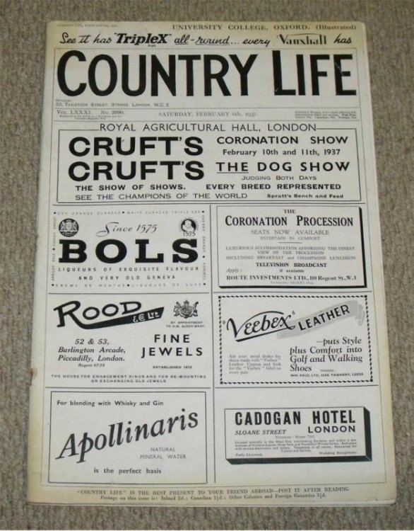 Country Life. February 6th 1937.