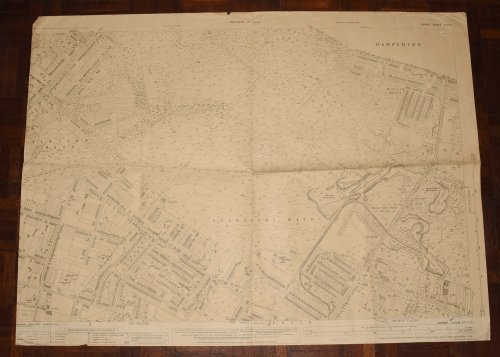 LARGE Ordnance Survey MAP Sheet XLIV.6 Trinidad Estate Branksome - Bourne Valley Poole DORSET Scale 1:2500 or 25.344 inches to 1 mile.