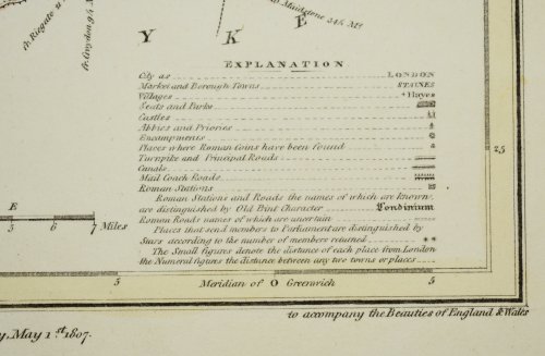 ORIGINAL ENGRAVED MAP OF Middlesex.