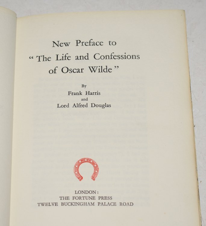 New Preface to &ldquo;The Life and Confessions of Oscar Wilde&rdquo;.