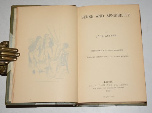 Sense And Sensibility. Illustrated By Hugh Thomson. With an Introduction by Austin Dobson.