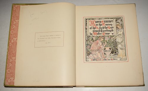 Queen Summer. Or: Journey of the Lily and the Rose. Penned & Portrayed by Walter Crane. LIMITED LARGE PAPER EDITION.