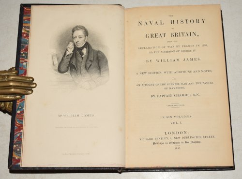 The Naval History of Great Britain. From the Declaration of War by France in 1793 to the Accession of George IV. A new edition, with additions and notes, and an account of the Burmese War the Battle of Navarino, by Capt.Chamier.