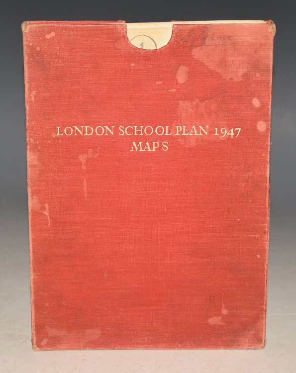 London School Plan 1947 - MAPS Map Part Only. Nine Maps, Complete. (Based on Messrs. Kelly&rsquo;s Post Office Directory Maps. Printed by Vincent Brookes, Day & Son.)