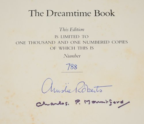 The Dreamtime Book Australian Aboriginal Myths. In Paintings and Line Drawings by Ainslie Roberts. SIGNED LIMITED EDITION.
